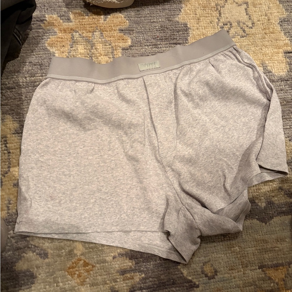 SKIMS Gray Pajama Shorts